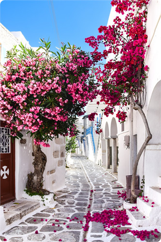 Cycladic village above the sea